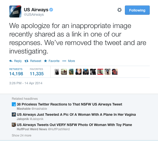 US Airways tweet