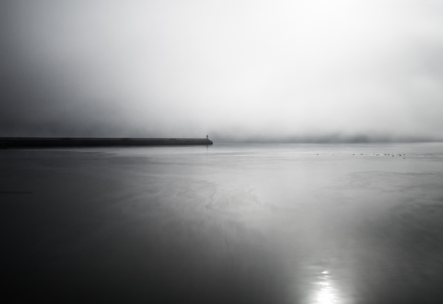 Тhe Port of Balchik in fog