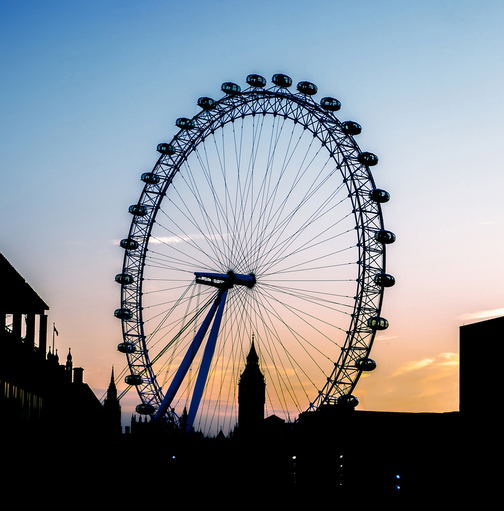 4.Silhouette of the London Eye