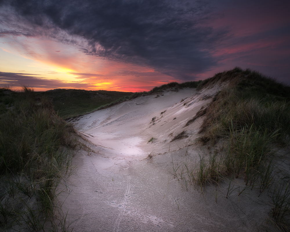 'Break of Dawn' was captured on day that turned out to be perfect in the dunes near Den Helder, the Netherlands. With the D600 at 14mm.  5s | f/18 | ISO100